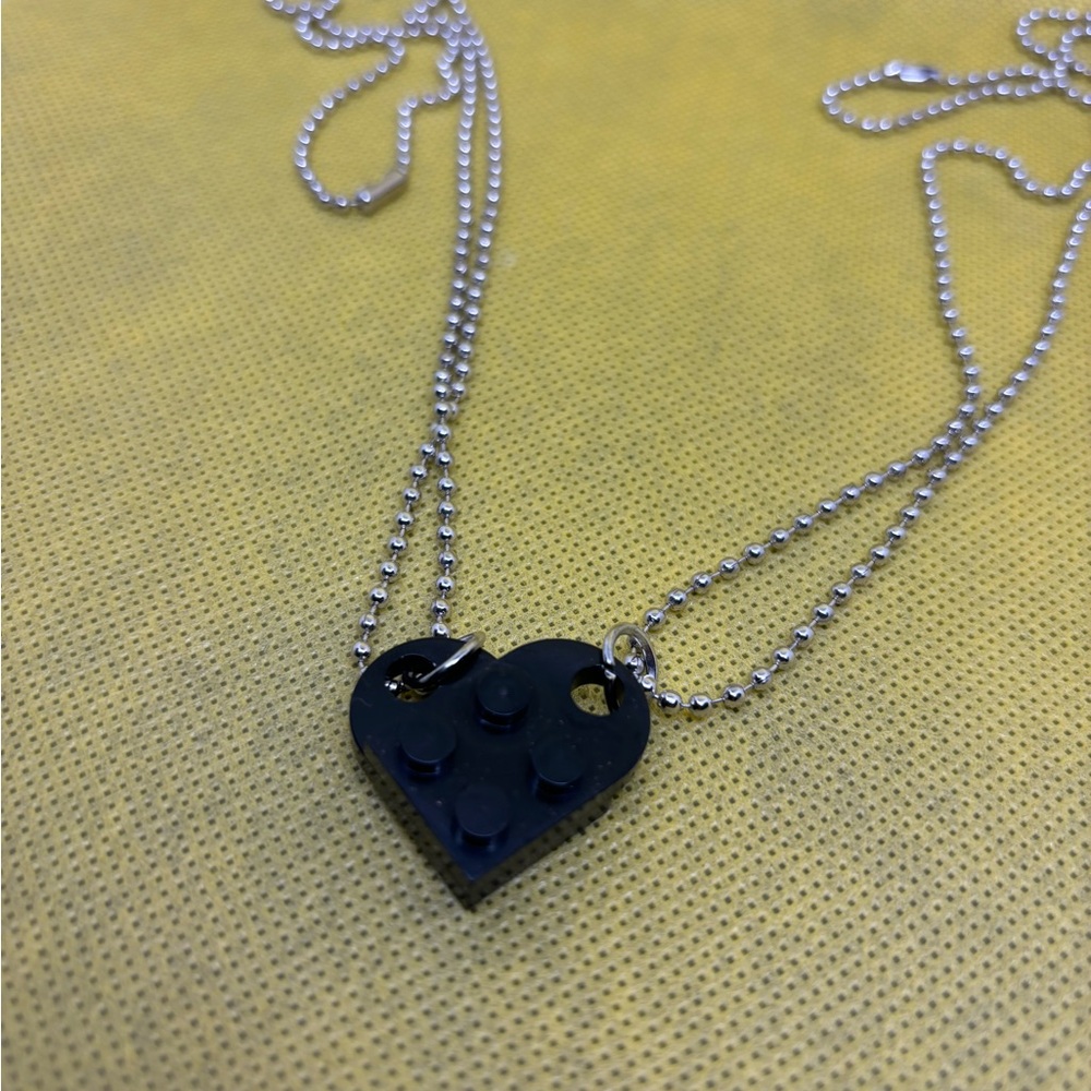 🔥4 for $25🔥
 NewTwo half heart brick necklaces